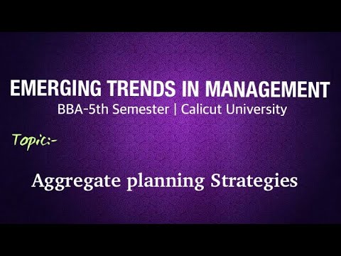 Aggregate Planning Strategies Chase Strategy Capacity Strategy Level Strategy a 5th Sem Cu Youtube Aggregate Planning Strategies Chase Strategy Capacity Strategy Level Strategy a 5th Sem Cu Youtube