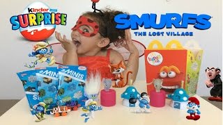 2017 Smurfs The Lost Village Kinder Surprise Maxi Eggs & Mcdonalds Happy Meal Surprise Toys
