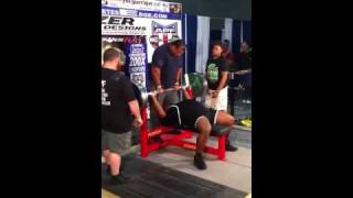 Video Thumbnail for Perry Ellis 479.5 bench press APF Raw Nationals Orlando Eur
