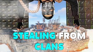 ROBBING The RICHEST CLANS in RUST (Solo Survival)