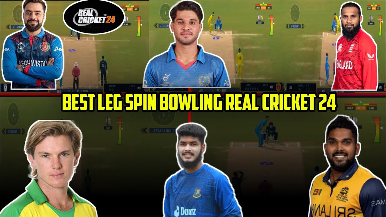 BEST LEG SPIN BOWLING ATTACK REAL CRICKET™24 || REAL CRICKET 24 LEG ...