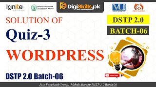 wordpress quiz 3 batch 6 | dstp 2.0 batch 06 wordpress quiz 3 solution 2023