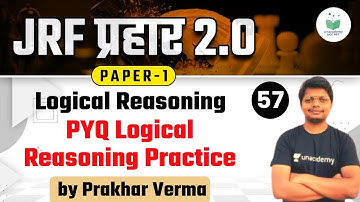 11:00 AM - NTA UGC NET 2021 | Logical Reasoning by Prakhar Verma | PYQ Logical Reasoning Practice