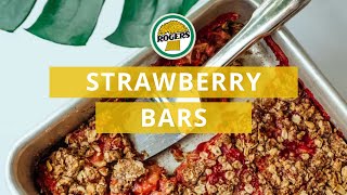 Rogers Foods - Strawberry Rhubarb Bars Recipe Video