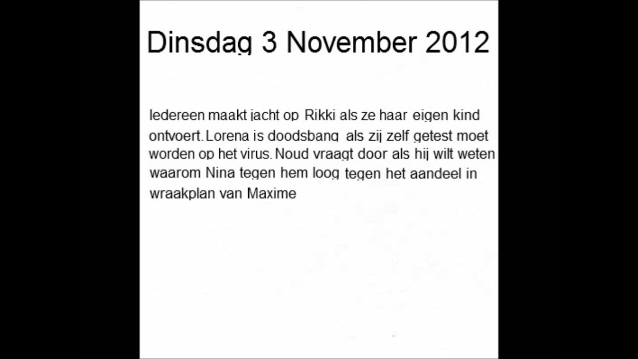 GTST spoilers - 2 tot 6 Januari 2012