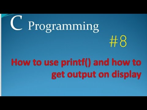 How to use printf or how to display output....Part-8 - YouTube