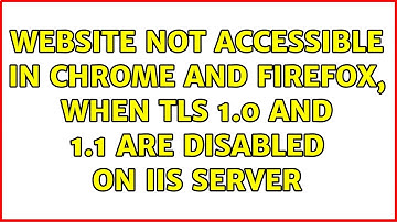 Website not accessible in Chrome and Firefox, when TLS 1.0 and 1.1 are disabled on IIS server