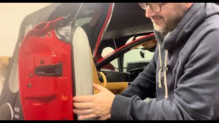 Door won't close on Ferrari 360 - how to take door panel off to fix