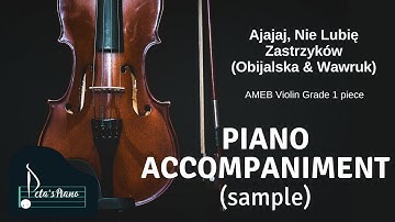 Ajajaj, Nie Lubię Zastrzyków (Obijalska & Wawruk) - Piano Accompaniment (sample)