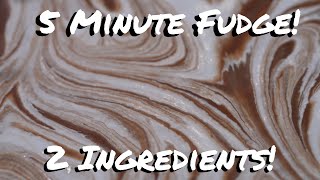 Five Minute Fudge (Fast, Cheap, Easy) 2 Ingredients!