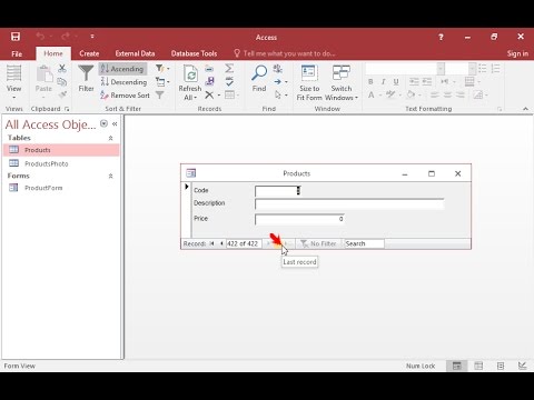 Use the open form to enter a new record with the following values:   Code: 888771  Description:...