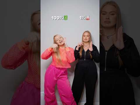 Танец Бабл Гам 100% Vs 1% | Поли и сестра