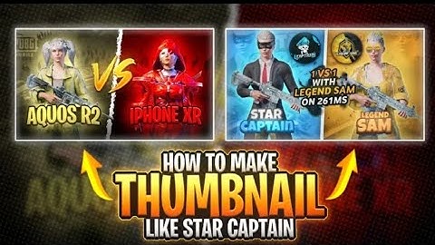 How To Make Thumbnail Like Star Captain On Android 😱 | Make 1v1 PUBG/BGMI Thumbnail