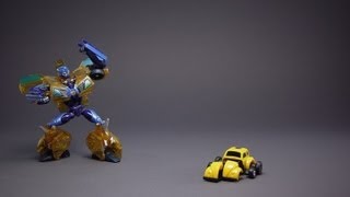Stop-Motion Transformers Prime Dark Energon Bumblebee In Ideny Crisis