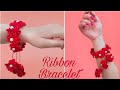 Ribbon Rose Bracelet || DIY Bangles || Floral Jewellery || The Blue Sea Art