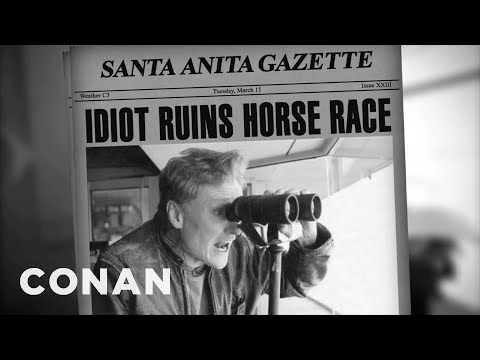 Conan Calls A Santa Anita Horse Race | CONAN on TBS