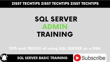 SQL SERVER BASIC TRAINING FOR EVERY DBA