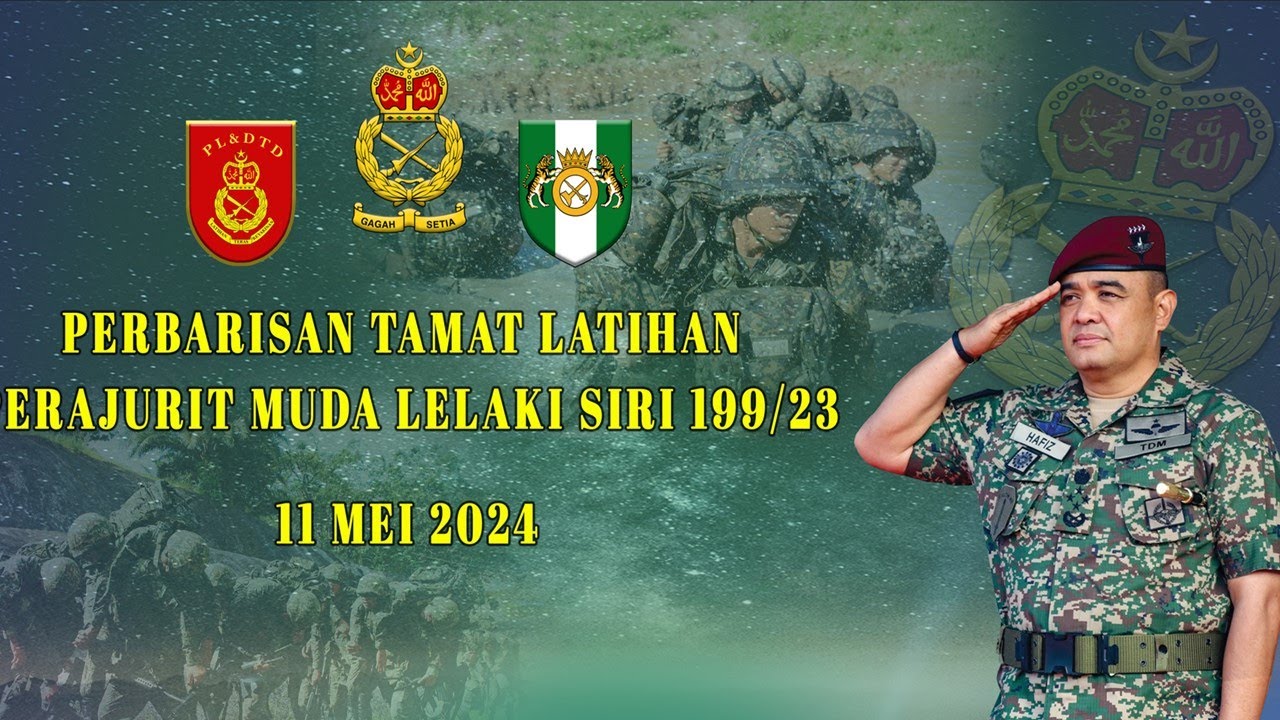 ((SIARAN LANGSUNG)) PERBARISAN TAMAT LATIHAN PERAJURIT MUDA LELAKI SIRI 199/23