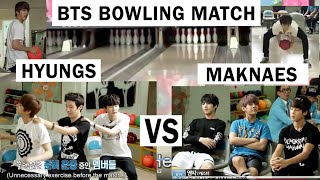 BTS Bowling Match Hyung vs. Maknae