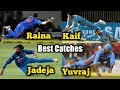 Top 10 best catches by indian players raina yuvraj kaif and jadeja in cricket history