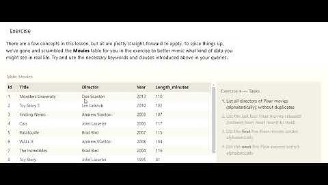 SQL sorting and filtering