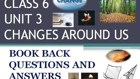 CLASS 6,TERM 2,UNIT 3, CHANGES AROUND US |BOOK BACK QUESTIONS AND ANSWERS|@Splendiferous Science