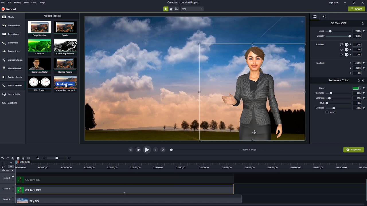 camtasia 8 green screen