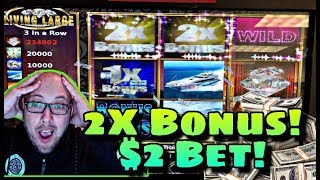 $2 LIVING LARGE 2X Bonus! - Pennsylvania Skill Bar Slot