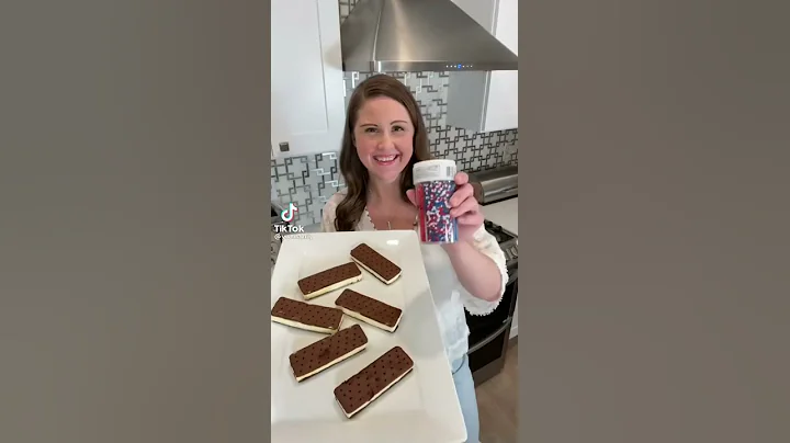 Easy 4th of July Ice Cream Sandwiches! #shorts #4thofjuly #icecream #4thofjulydiy