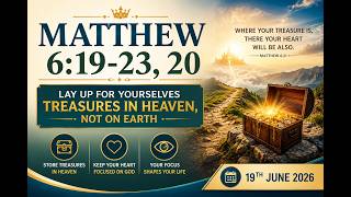 Matthew 6:19-23 – 19th June 2026, where Jesus teaches us to store up treasures in heaven