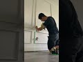 Easy wall molding installation! 🖼️ #wallmoulding #accentwall #carpentry #carpenter #diy