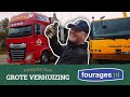 Hooi Lossen met Shovel, Zeil Oprollen en Container Verhuizing met Kraan - Nijssen Fourages Vlog #14