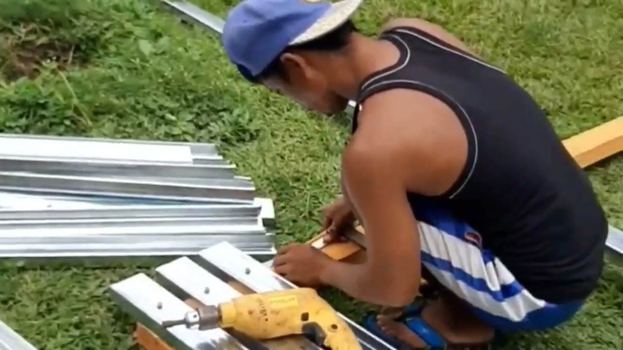 Paano gumawa ng gate gamit ang metal stud Ms Lenie's Vlog YouTube