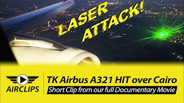 LASER ATTACK ON FLYING AIRPLANE! See this real footage from the aircraft