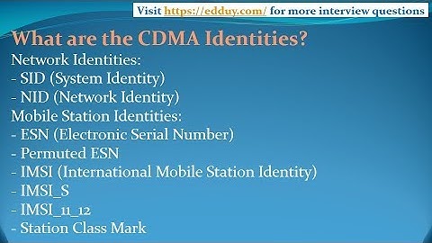 CDMA Interview Questions and Answers for freshers and experienced   Part 3