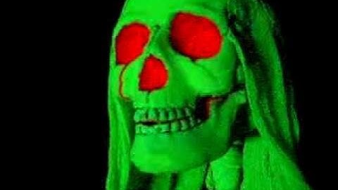 Halloween Ghost Prop Decoration Animated Real Skeleton Prop Blacklight Glowing Video