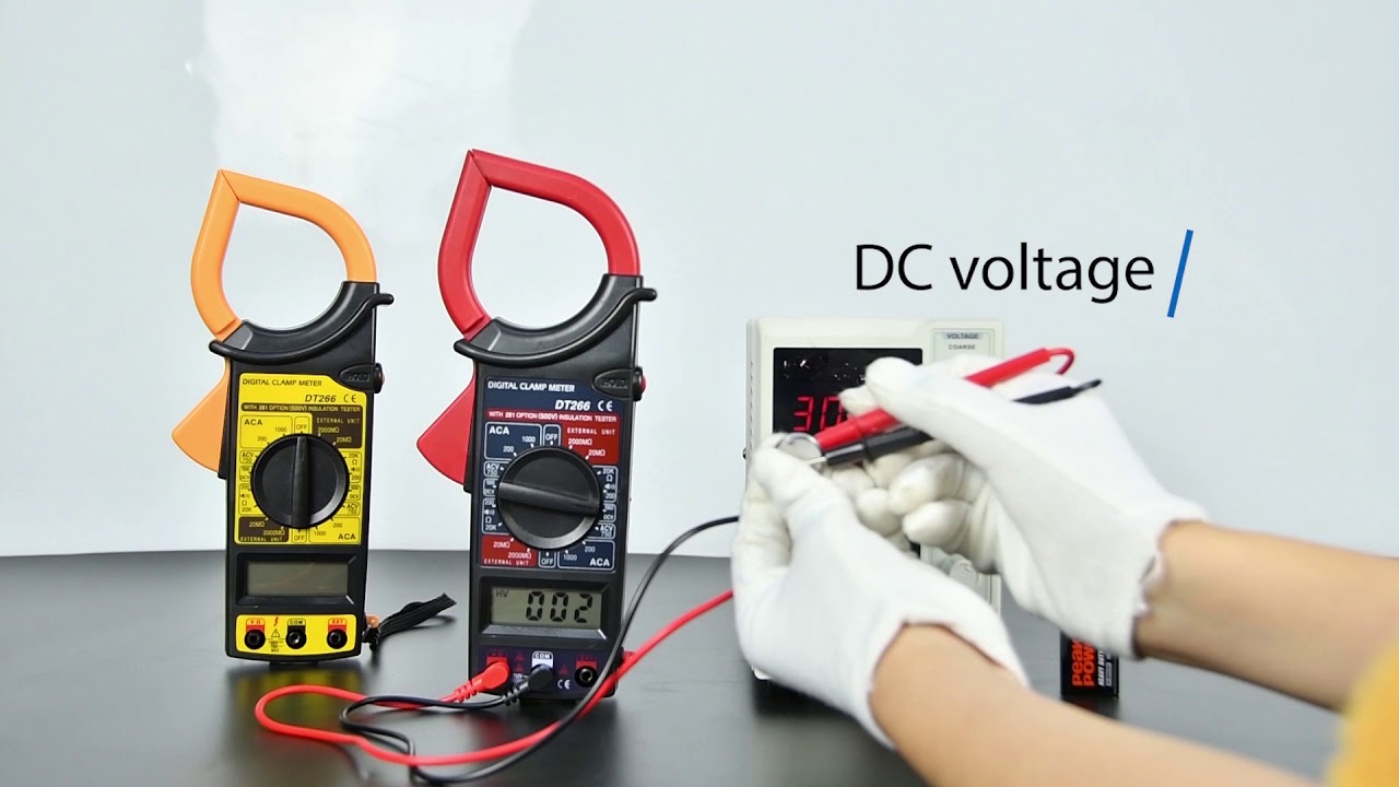 Gulakey Precise DT266 Digital Current Clamp Meter Buzzer Data Hold Non-Contact Multimeter Voltmeter Ohmmeter Ammeter Ohmmeter Volt AC DC Meter 