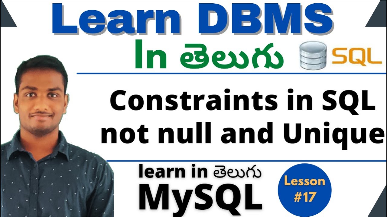 Contrains in Tables in Sql in Telugu | DBMS Tutorial | MySQL - YouTube