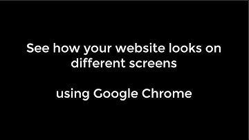 Check Site Responsiveness in Chrome