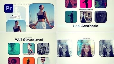 Premiere Pro Template: Slideshow - Multiscreen Slideshow + Free Font