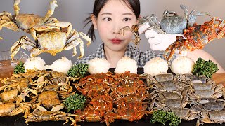 미니미 게🦀💗 칠게장 칠게무침 칠게튀김 먹방 mini raw crab & fry [eating show] mukbang korean food