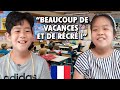 DES ENFANTS CORÉENS COMPARENT L'ÉCOLE FRANÇAISE À L' ÉCOLE EN CORÉE