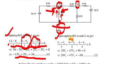 How to find current using Node Voltage Method or Nodal Analysis Method