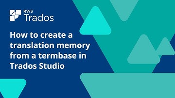 How to create a translation memory from a termbase in Trados Studio