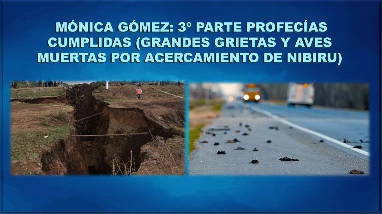 Mónica Gómez: 3º Parte Profecías Cumplidas (Grandes Grietas y Aves Muertas Por Causa De Nibiru) - YouTube