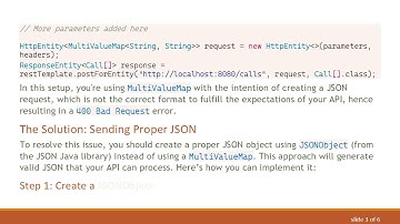 Solving the 400 Bad Request Error When Sending JSON with Java