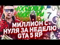 ЗАРАБОТАЛ МИЛЛИОН С НУЛЯ ЗА НЕДЕЛЮ? GTA 5 RP!