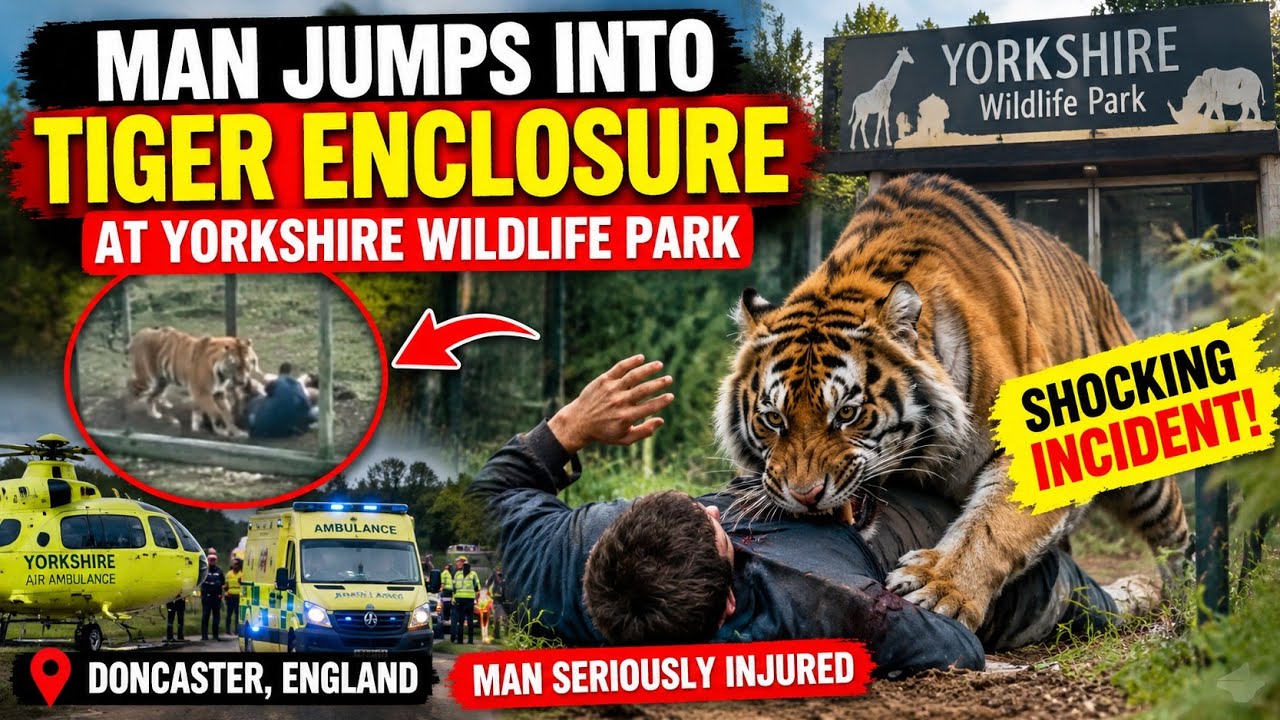 SHOCKING! Man Jumps Into Tiger Enclosure at Yorkshire Wildlife Park
