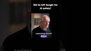 Did Godfather of AI Left Google For AI safety? l ♥️ l                       #ai #podcast #shortsfeed