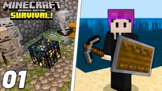 O MELHOR INÍCIO de SÉRIE no MINECRAFT BEDROCK SURVIVAL! (#1)